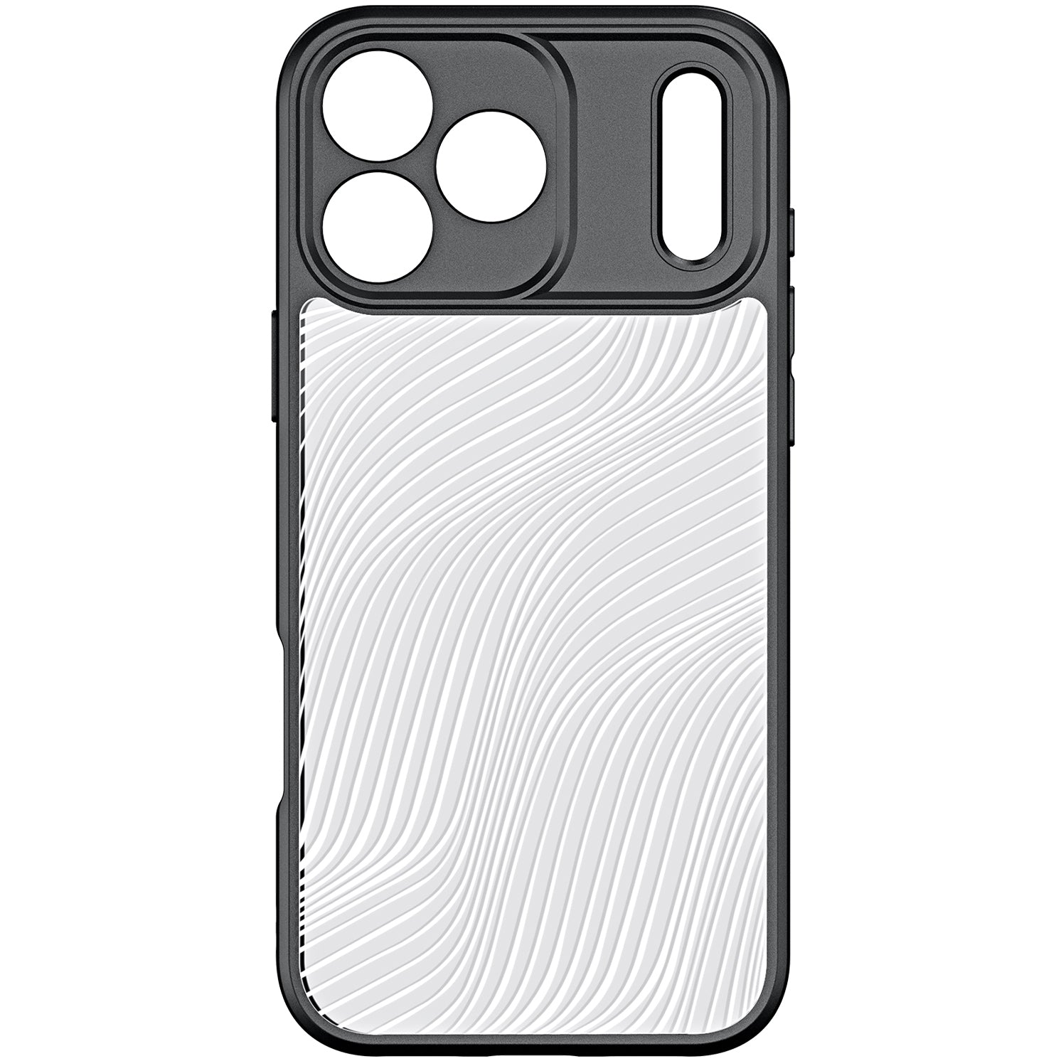 Handyhülle für iPhone 17 Pro, Dux Ducis Aimo, Transparent mit schwarzen Rahmen
