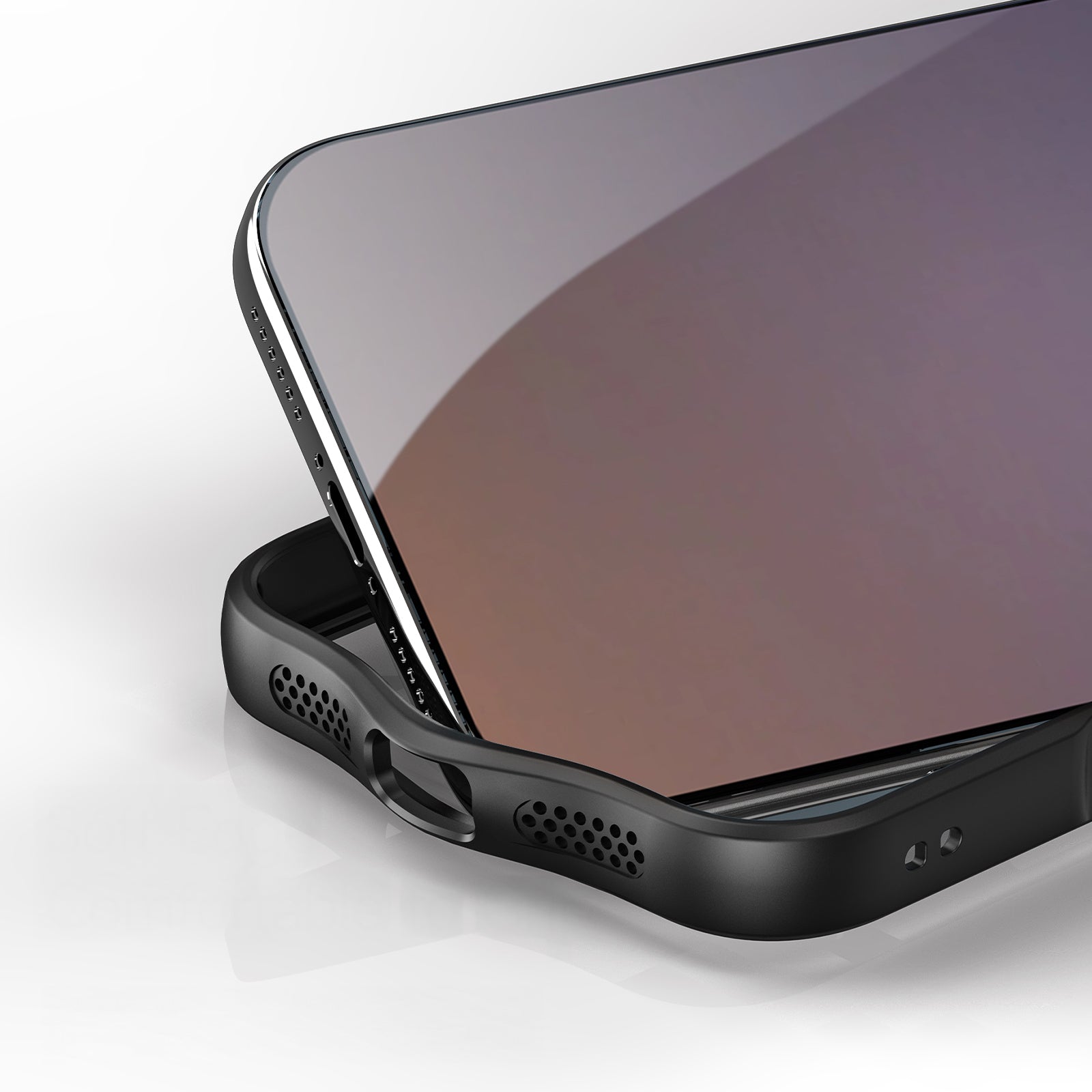 Handyhülle für iPhone 17 Pro, Dux Ducis Aimo, Transparent mit schwarzen Rahmen