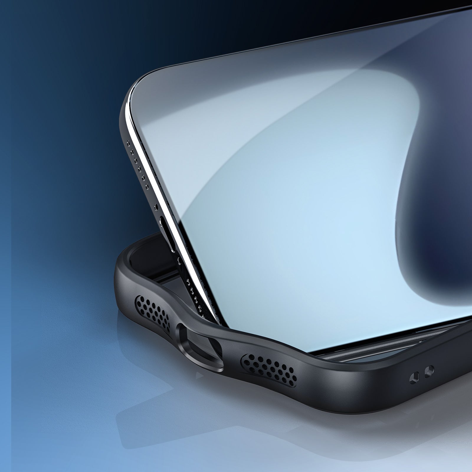 Handyhülle für iPhone 17 Pro Max, Dux Ducis Aimo, Transparent mit schwarzen Rahmen