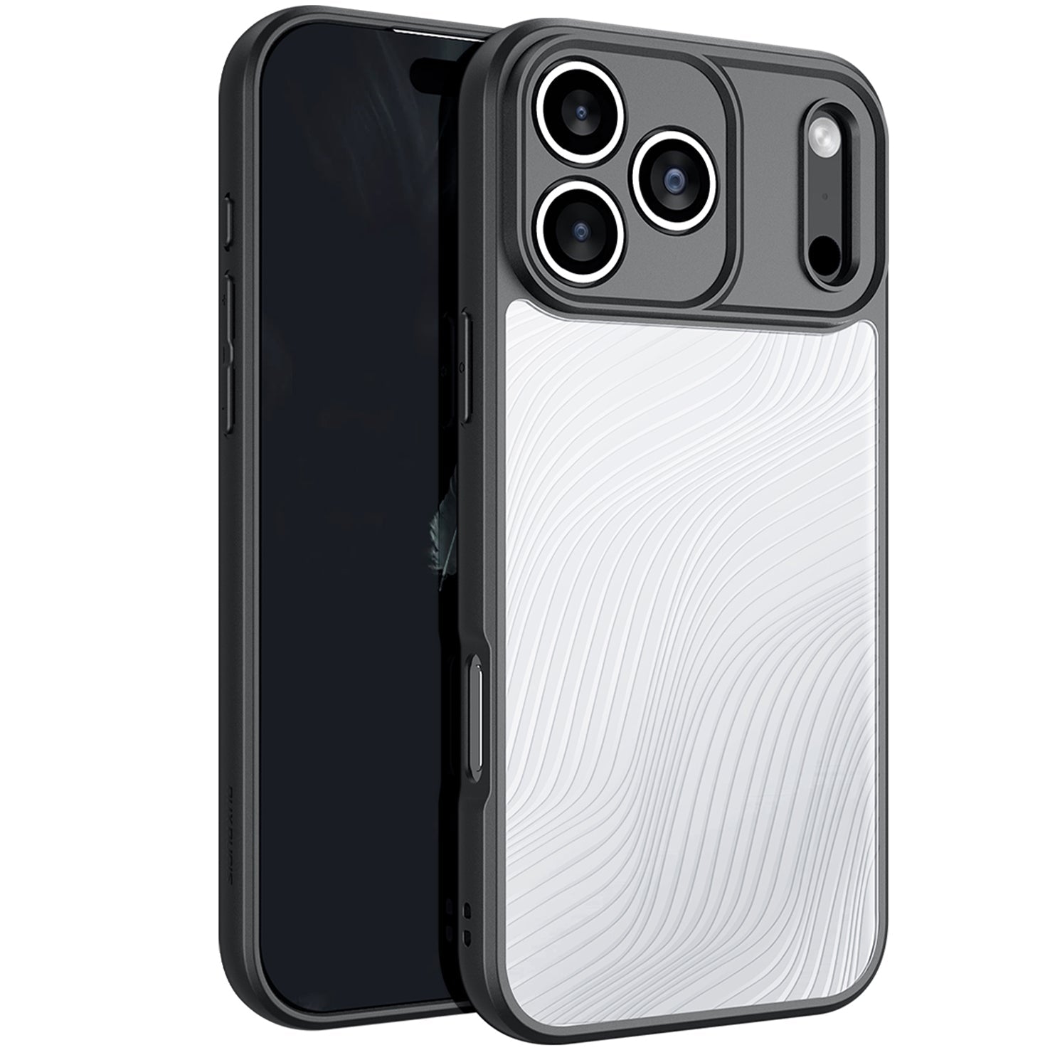 Handyhülle für iPhone 17 Pro Max, Dux Ducis Aimo, Transparent mit schwarzen Rahmen