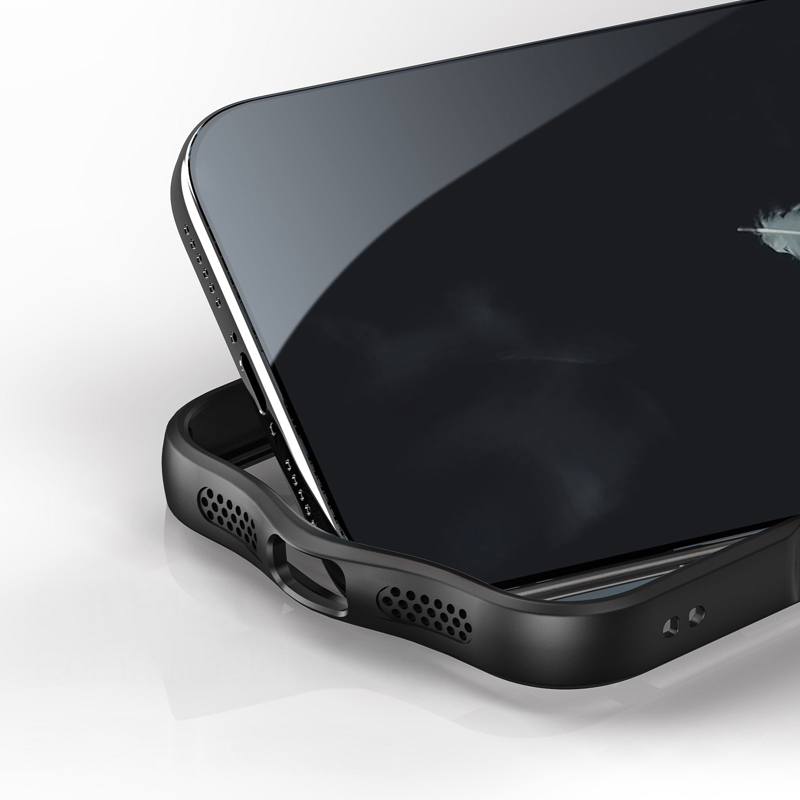 Handyhülle für iPhone 17 Pro Max, Dux Ducis Aimo, Transparent mit schwarzen Rahmen