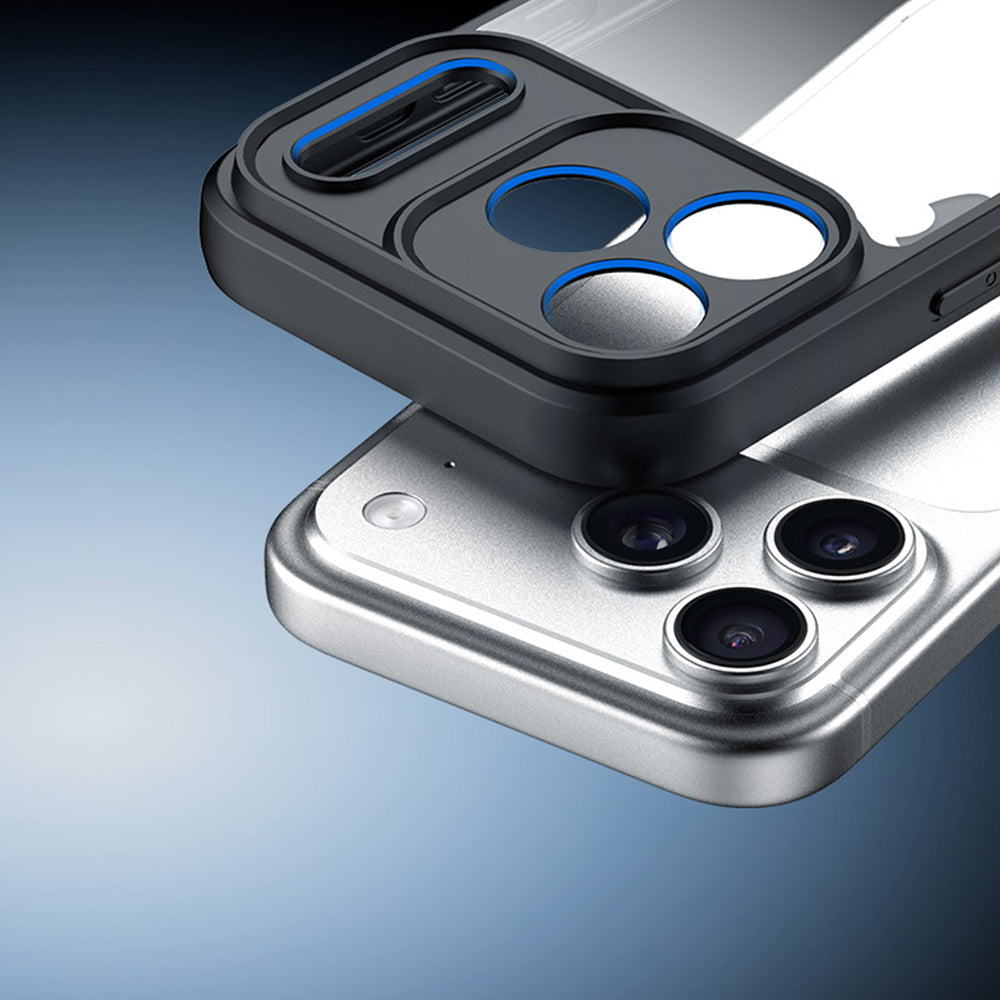 Handyhülle für iPhone 18 Pro / 17 Pro, Dux Ducis Aimo, Transparent-Schwarz (8/10)