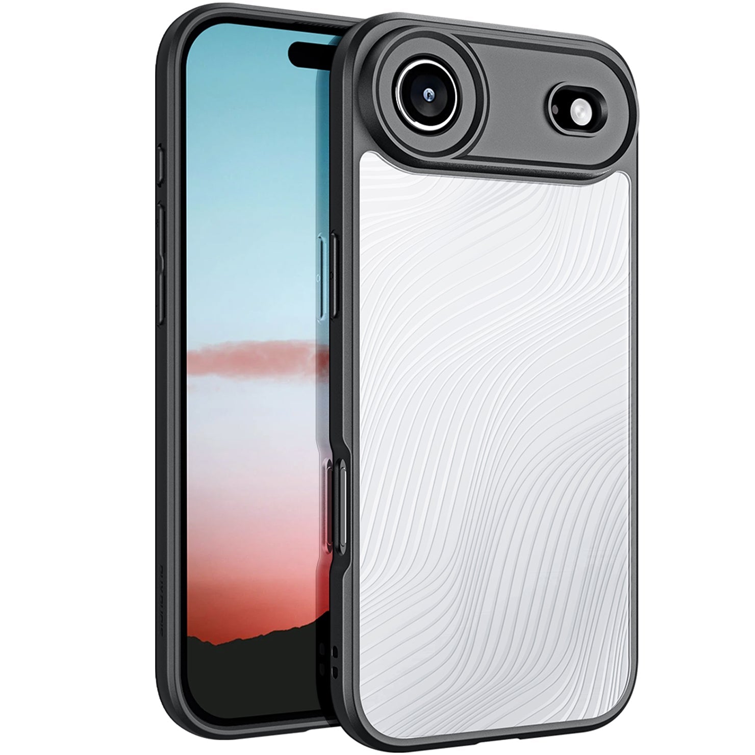Handyhülle für iPhone Air, Dux Ducis Aimo, Transparent mit schwarzen Rahmen