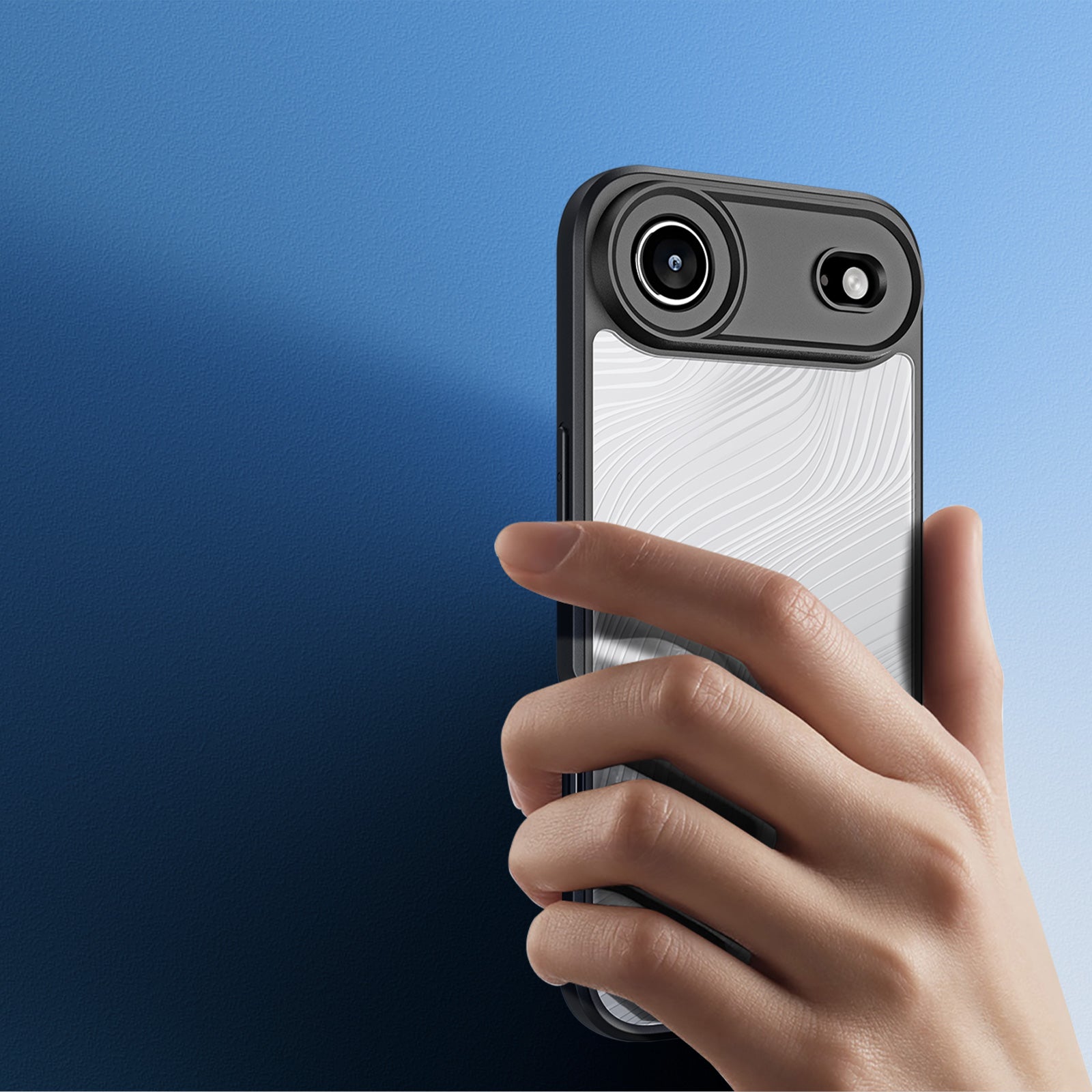 Handyhülle für iPhone Air, Dux Ducis Aimo, Transparent mit schwarzen Rahmen