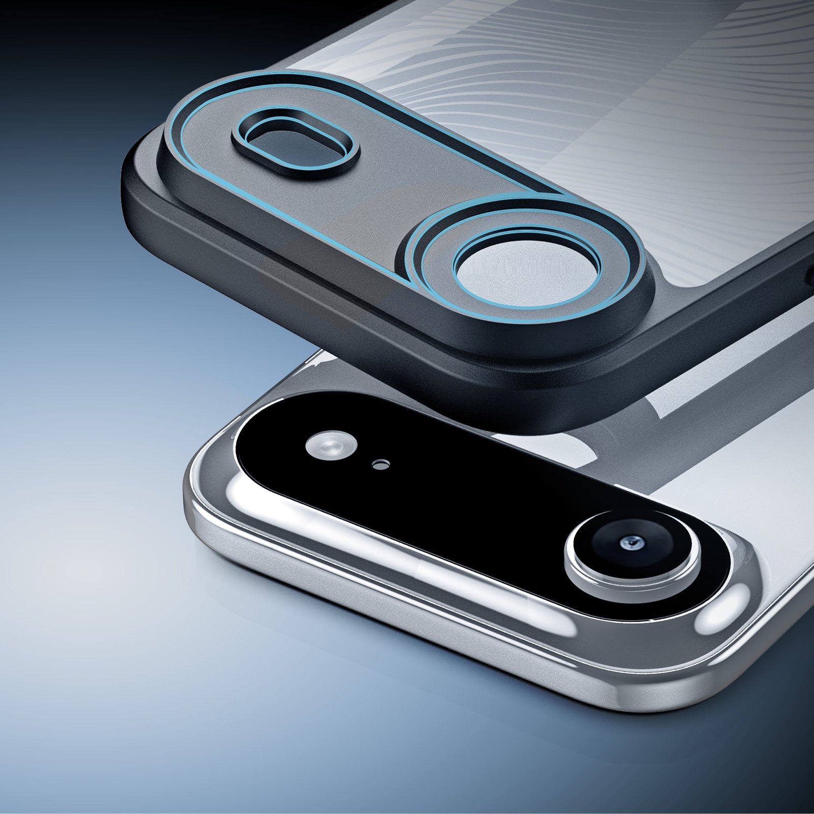 Handyhülle für iPhone Air, Dux Ducis Aimo, Transparent mit schwarzen Rahmen