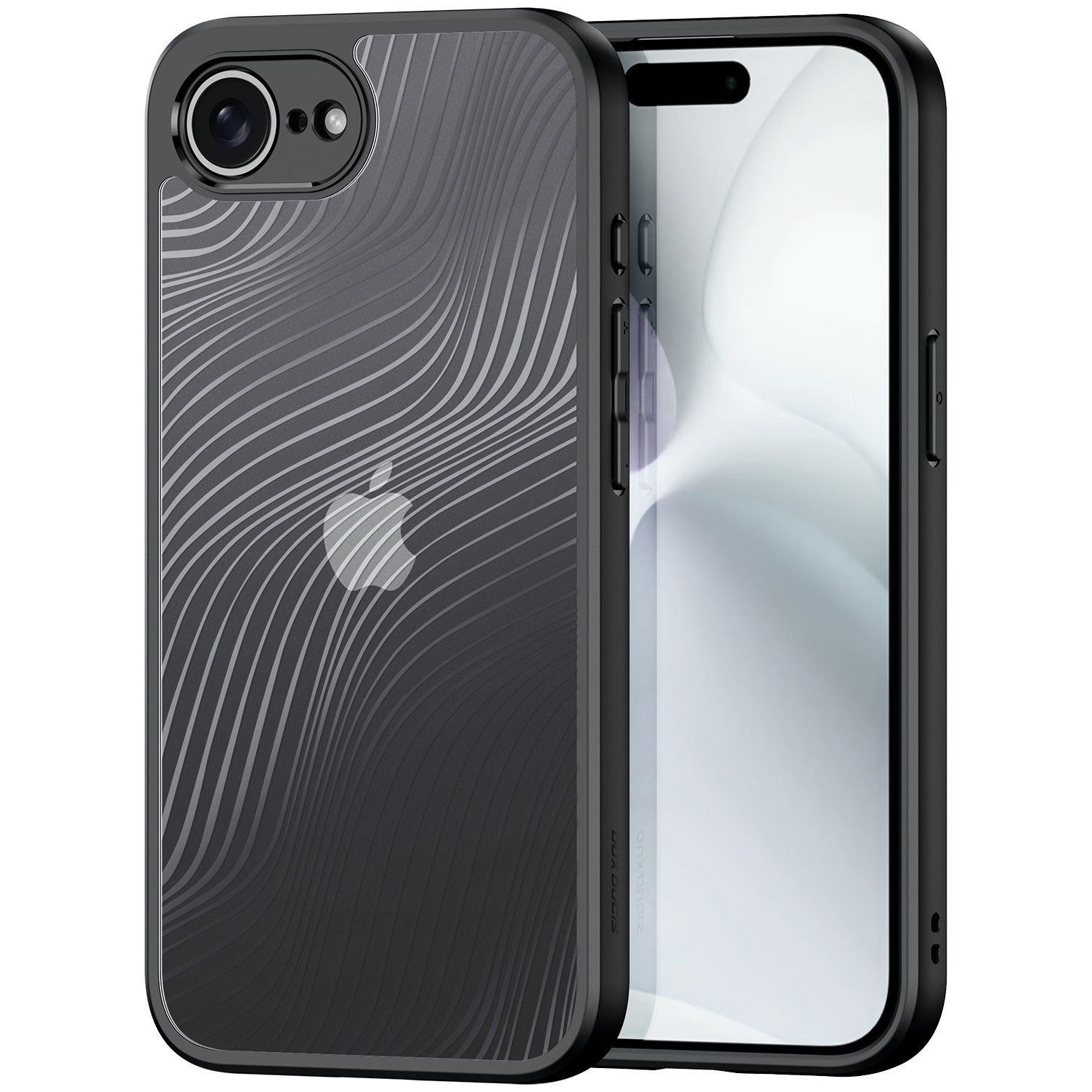 Handyhülle für iPhone 17e / 16e, Dux Ducis Aimo, Schwarz und Transparent