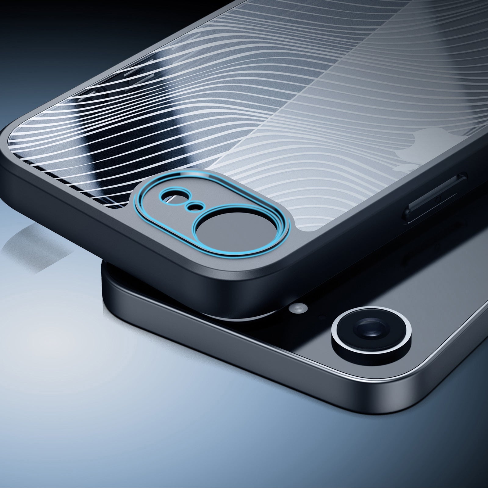 Handyhülle für iPhone 17e / 16e, Dux Ducis Aimo, Schwarz und Transparent
