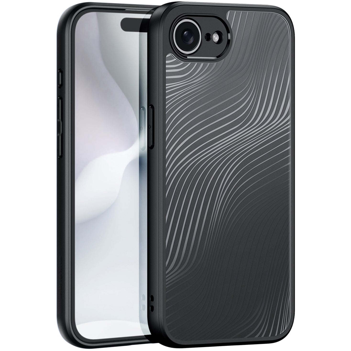 Handyhülle für iPhone 17e / 16e, Dux Ducis Aimo, Schwarz und Transparent