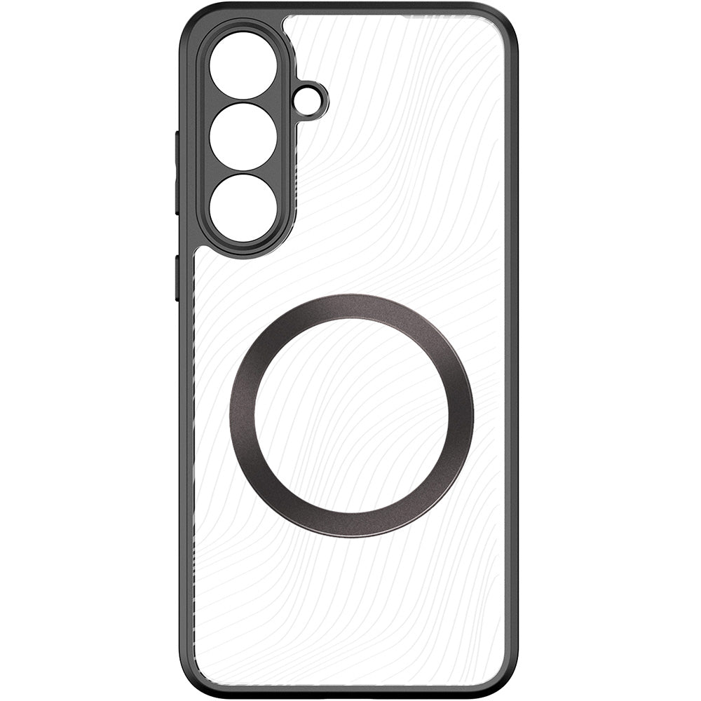 Handyhülle für Galaxy S25 FE, Dux Ducis Aimo Mag, Transparent mit Schwarzen Rahmen