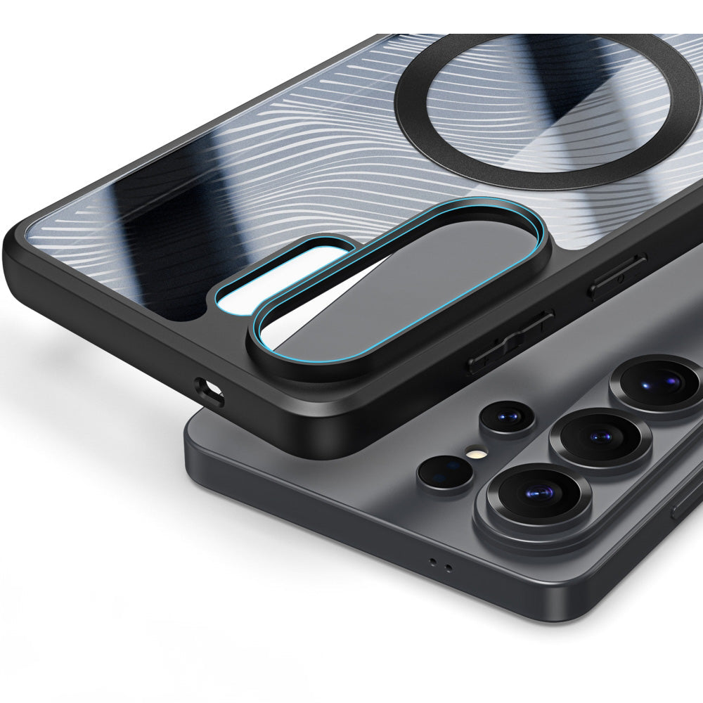 Handyhülle für Galaxy S26 Ultra, Dux Ducis Aimo Mag, Schwarz und Transparent