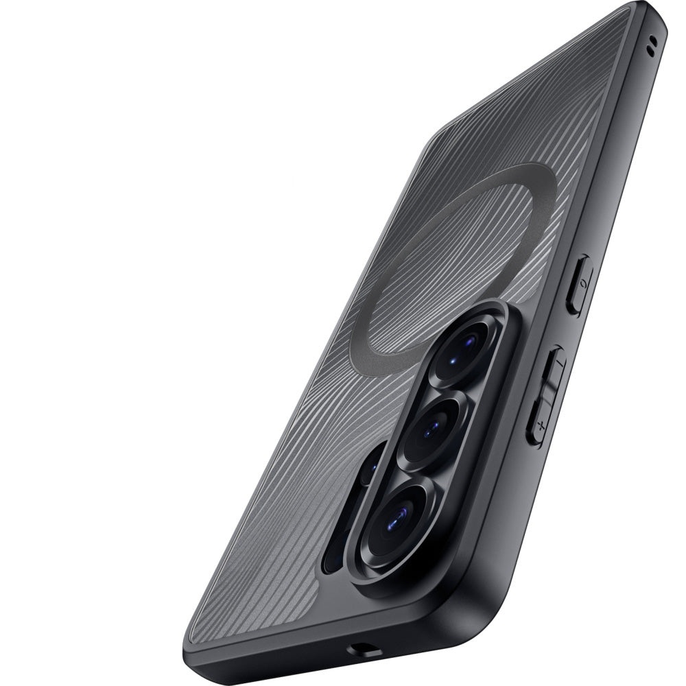 Handyhülle für Galaxy S26 Ultra, Dux Ducis Aimo Mag, Schwarz und Transparent