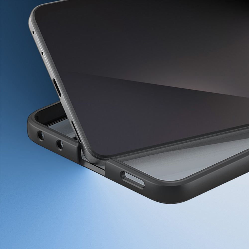 Handyhülle für Galaxy Z Flip8, Dux Ducis Aimo Mag, Transparent mit Schwarzen Rahmen