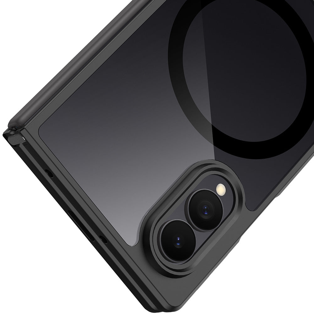 Handyhülle für Galaxy Z Fold8, Dux Ducis Aimo Mag, Transparent mit Schwarzen Rahmen