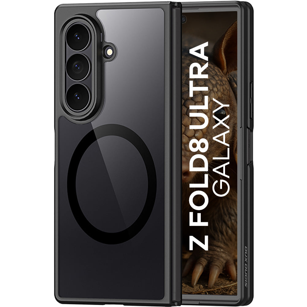 Handyhülle für Galaxy Z Fold8 Ultra, Dux Ducis Aimo Mag, Transparent mit Schwarzen Rahmen