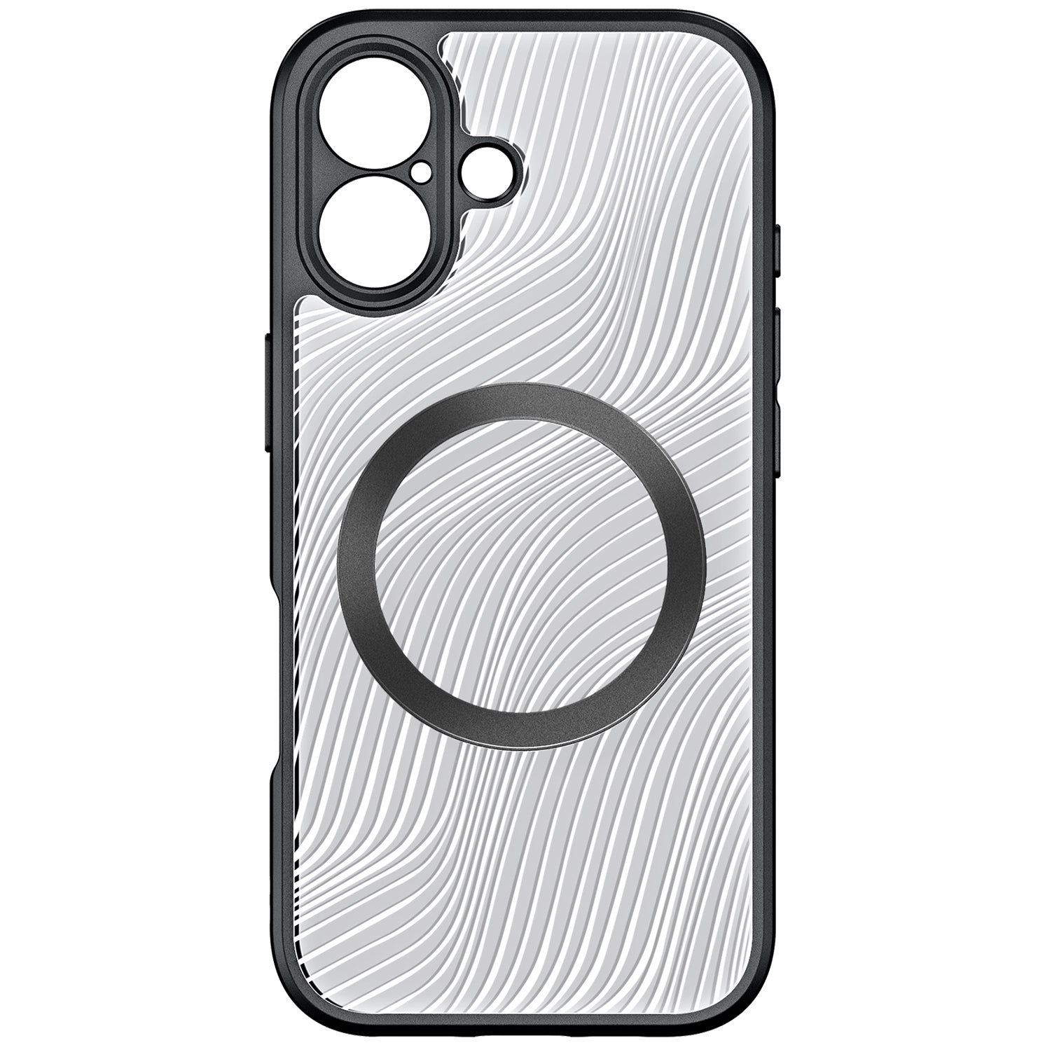 Handyhülle für iPhone 17, Dux Ducis Aimo Mag, Transparent mit schwarzen Rahmen