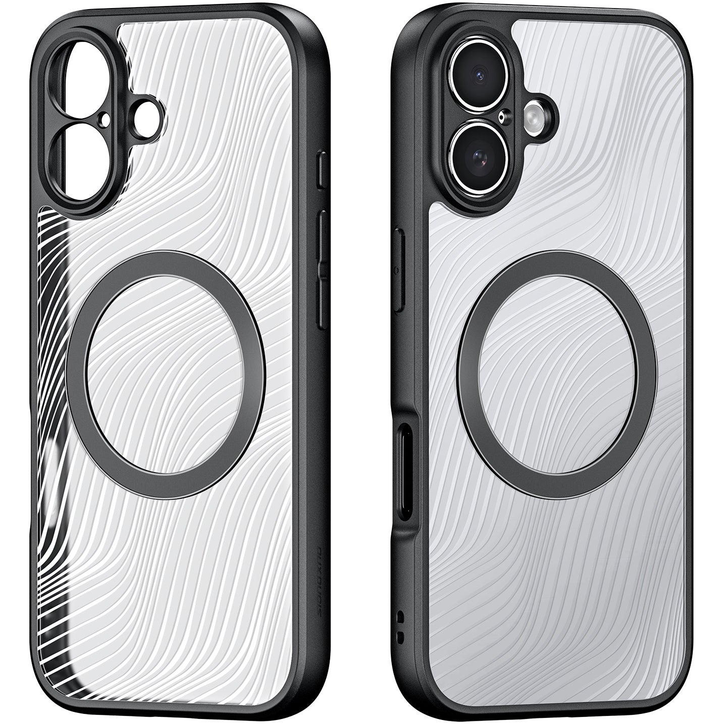 Handyhülle für iPhone 17, Dux Ducis Aimo Mag, Transparent mit schwarzen Rahmen