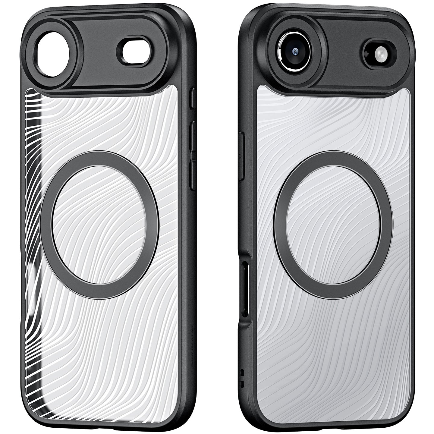 Handyhülle für iPhone Air, Dux Ducis Aimo Mag, Transparent mit schwarzen Rahmen