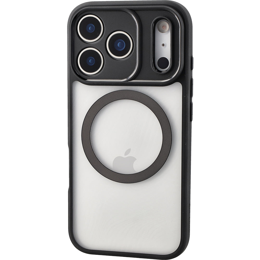 Handyhülle für iPhone 17 Pro, Dux Ducis Aimo Mag, Transparent mit schwarzen Rahmen