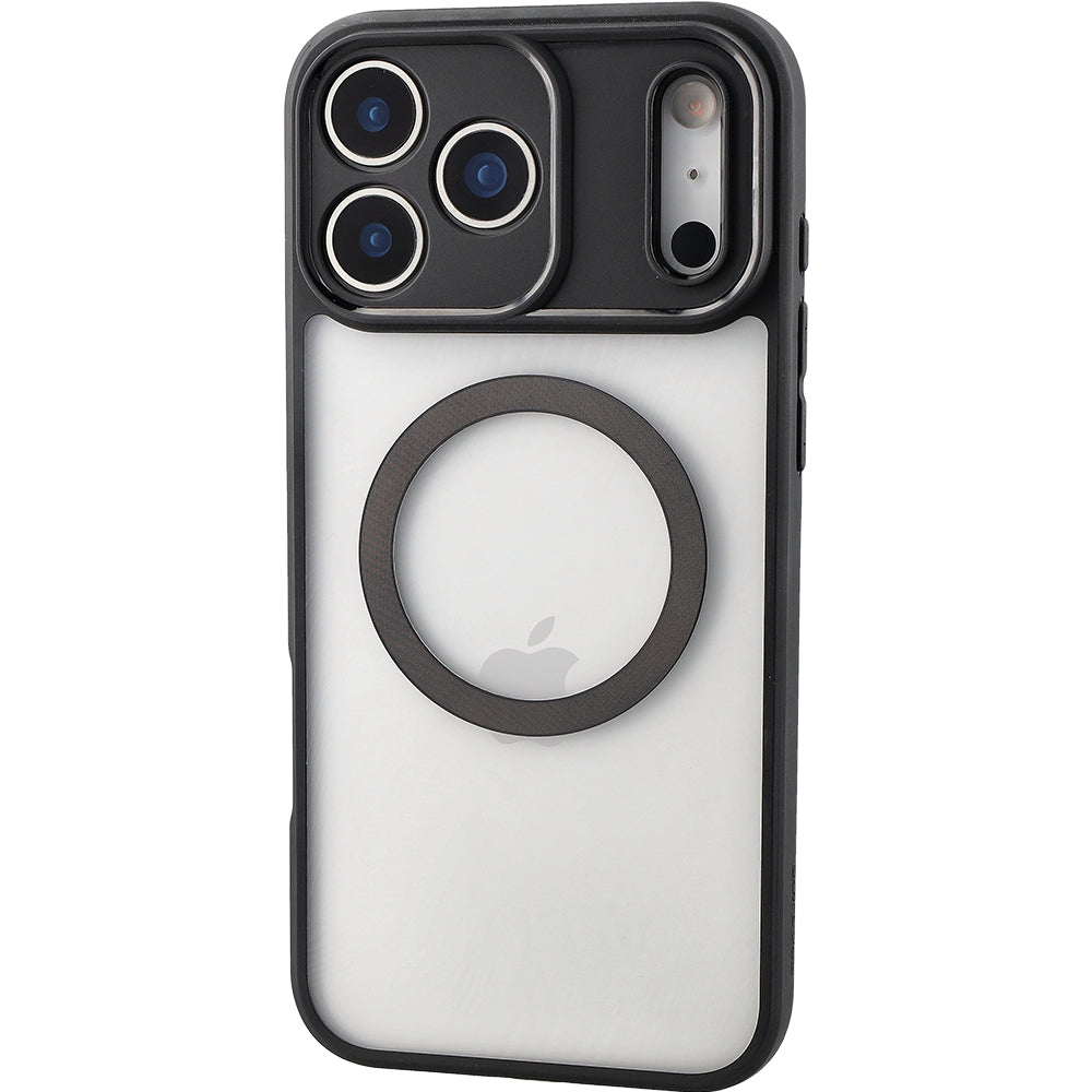 Handyhülle für iPhone 17 Pro Max, Dux Ducis Aimo Mag, Transparent mit schwarzen Rahmen