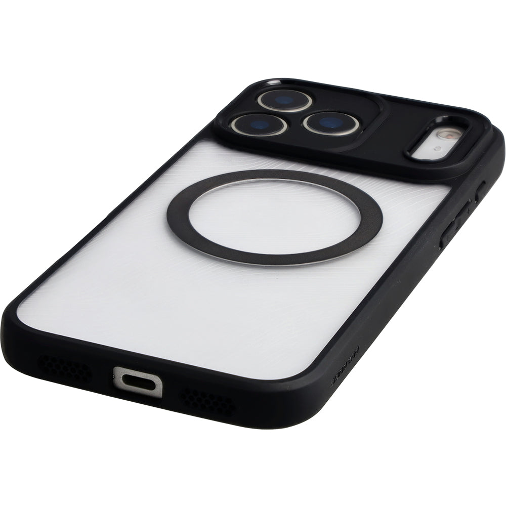Handyhülle für iPhone 17 Pro Max, Dux Ducis Aimo Mag, Transparent mit schwarzen Rahmen