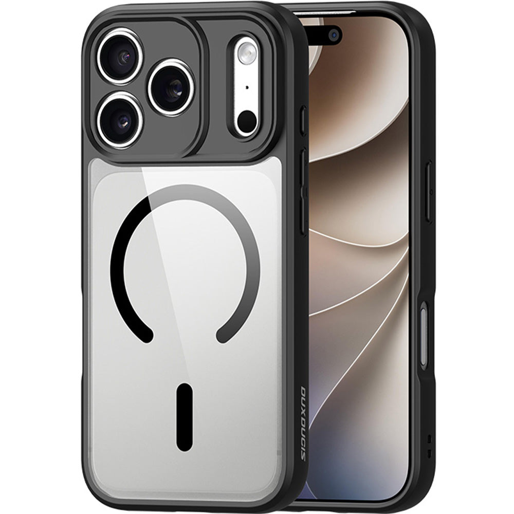 Handyhülle für iPhone 18 Pro / 17 Pro, Dux Ducis Aimo Mag, Transparent-Schwarz (3/11)