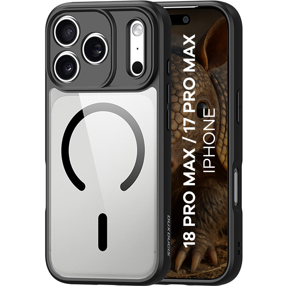 Handyhülle für iPhone 18 Pro Max / 17 Pro Max, Dux Ducis Aimo Mag, Transparent-Schwarz (1/11)