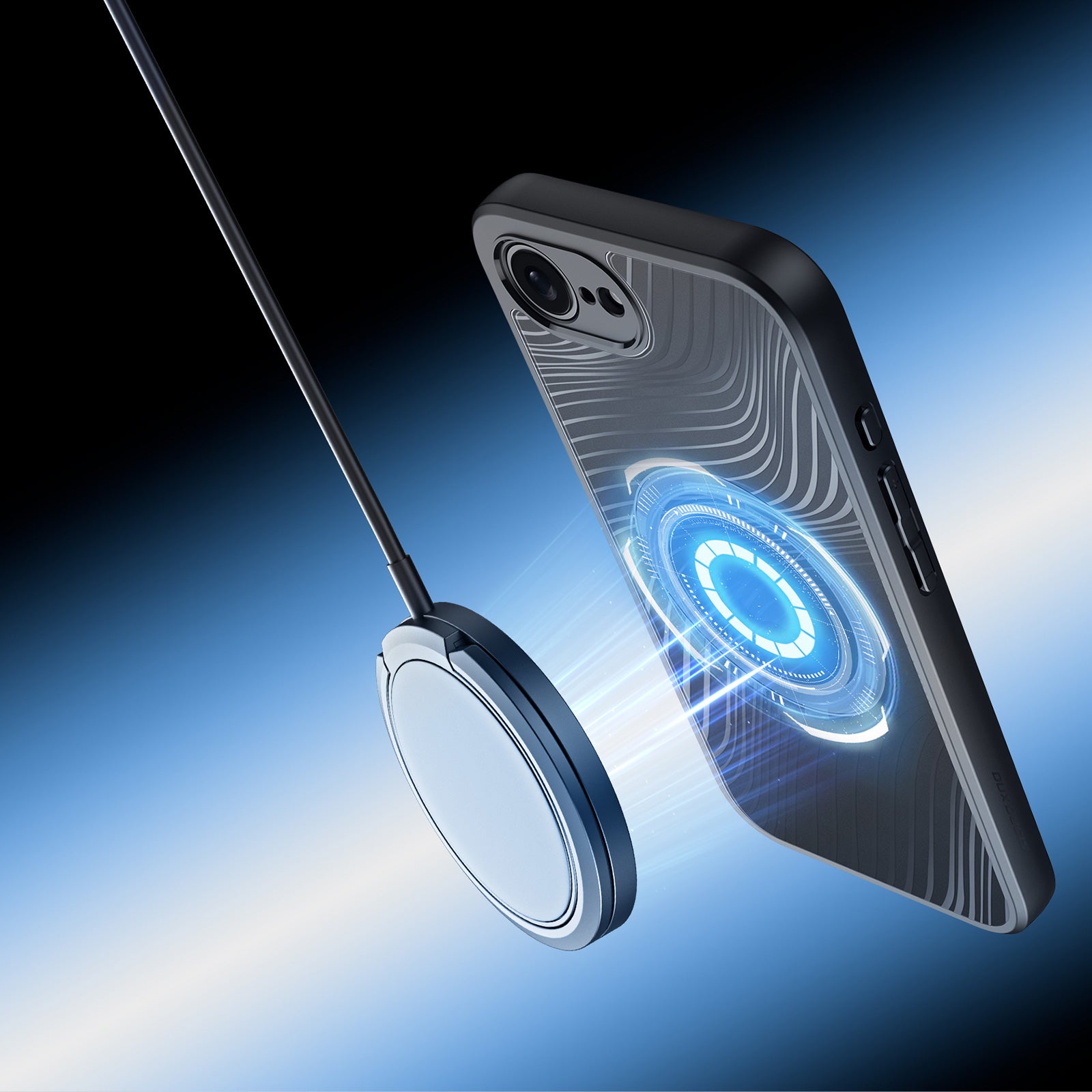 Schutzhülle für iPhone 17e / 16e, Dux Ducis Aimo Mag, Schwarz und Transparent