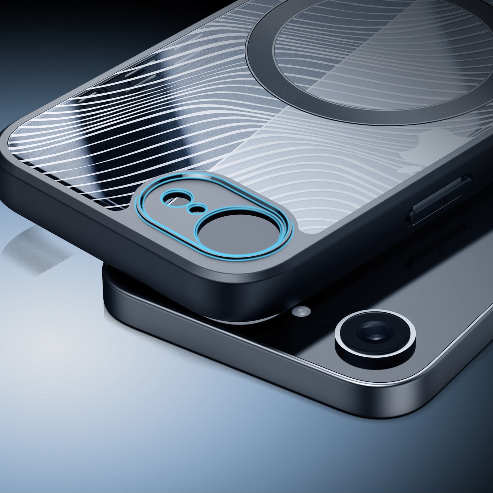 Schutzhülle für iPhone 17e / 16e, Dux Ducis Aimo Mag, Schwarz und Transparent