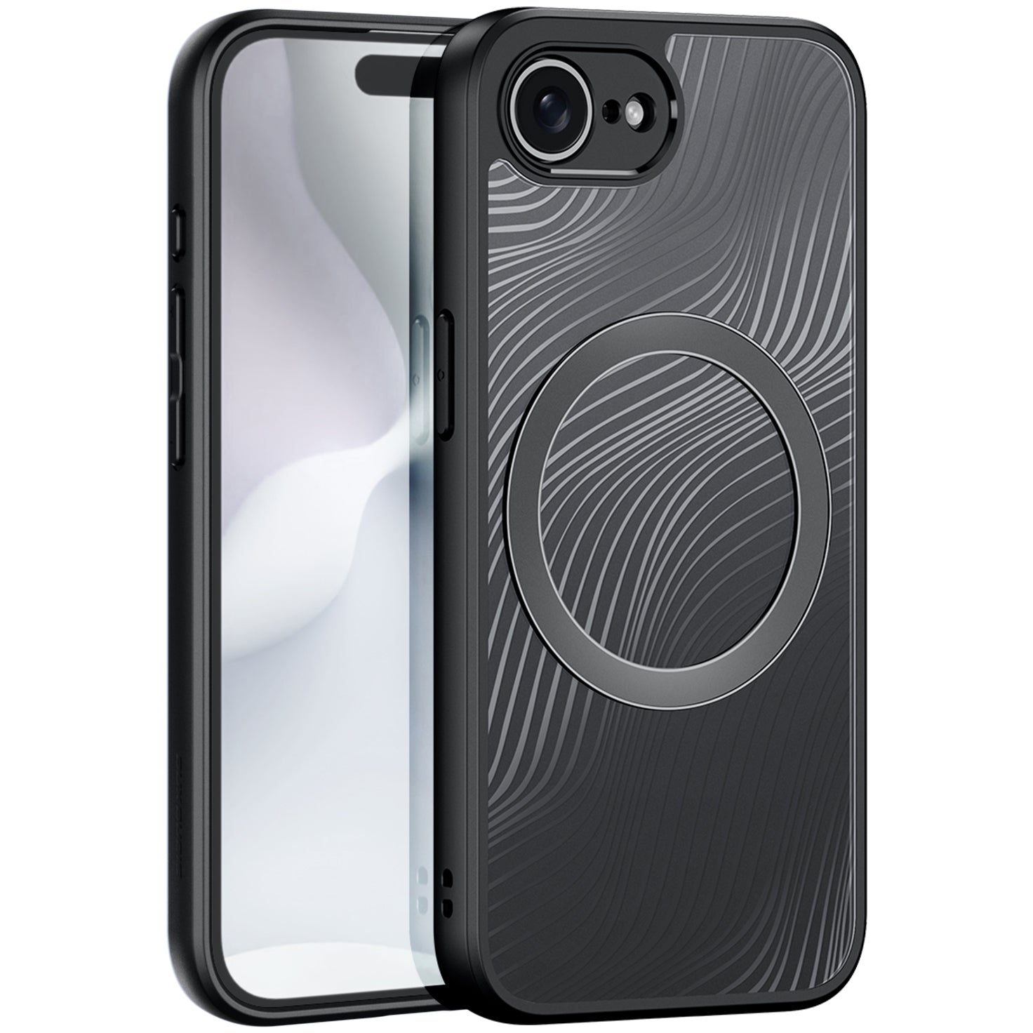 Schutzhülle für iPhone 17e / 16e, Dux Ducis Aimo Mag, Schwarz und Transparent