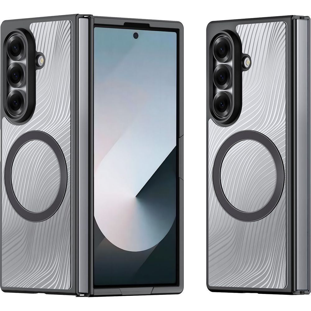 Handyhülle für Galaxy Z Fold7, Dux Ducis Aimo Mag mit MagSafe, Transparent und Schwarz
