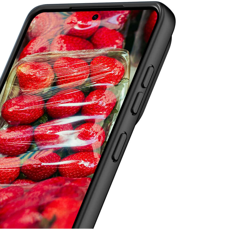 Handyhülle für Galaxy S25 Edge, Dux Ducis Aimo Mag Magnetic Stand, Schwarz