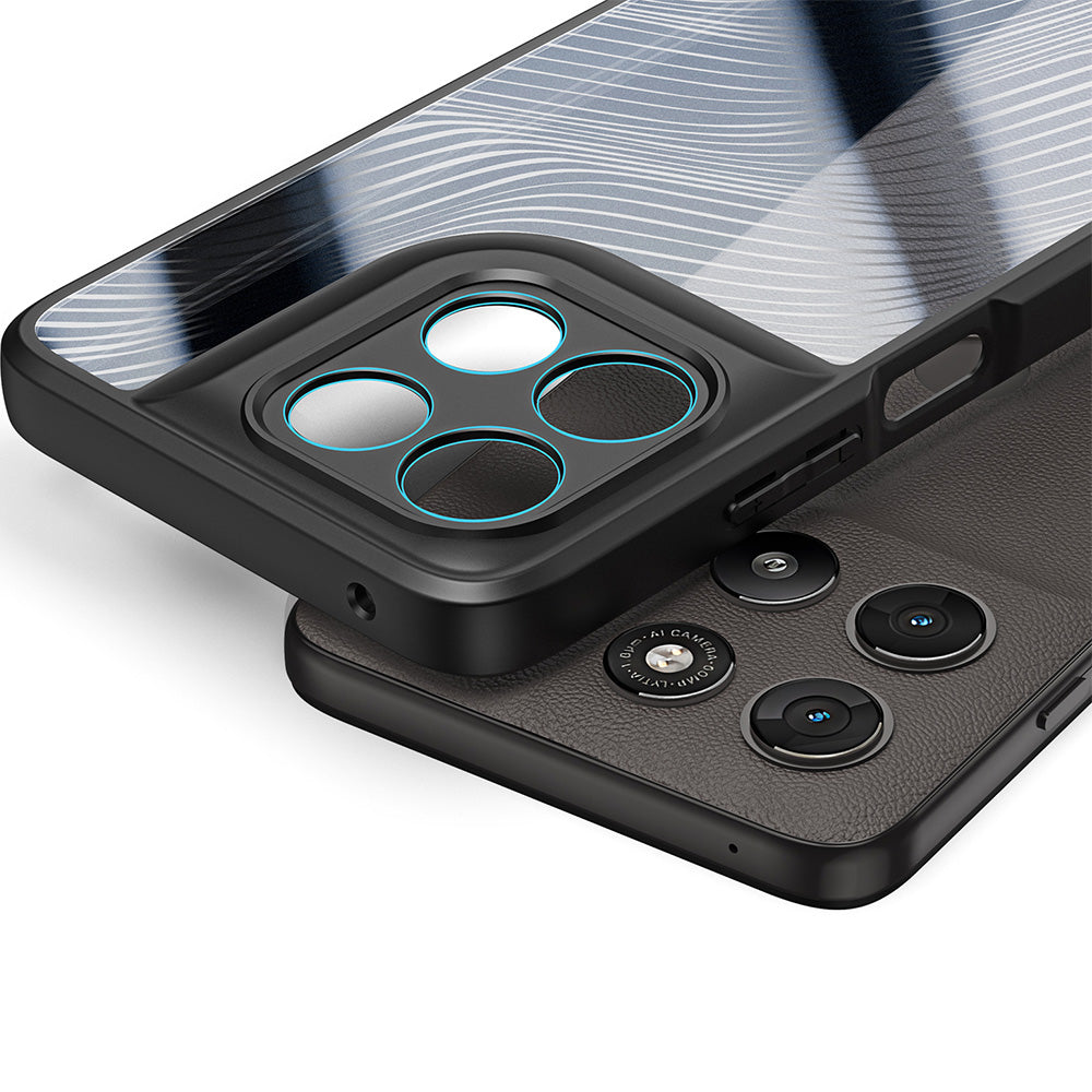 Handyhülle für Motorola Moto G67 Power / G57 Power / G100 / G100S, Dux Ducis Aimo, Transparent mit Schwarzen Rahmen