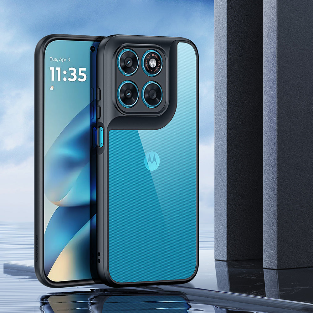 Handyhülle für Motorola Moto G87 5G / G77 5G / G67 5G, Dux Ducis Aimo, Schwarz und Transparent