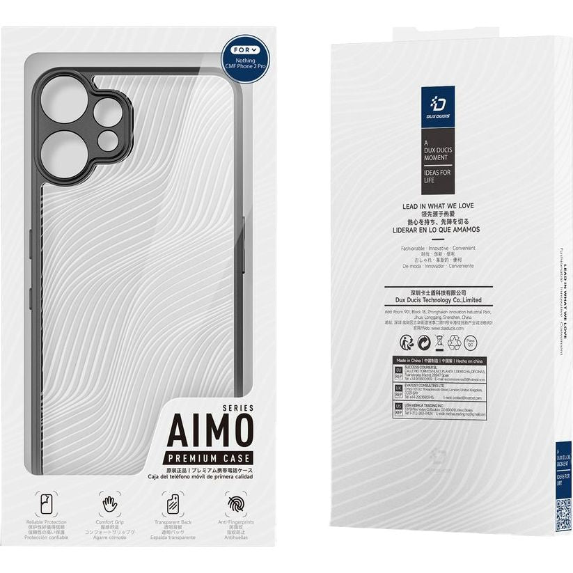 Handyhülle für Nothing CMF Phone 2 Pro, Dux Ducis Aimo, Schwarz und Transparent