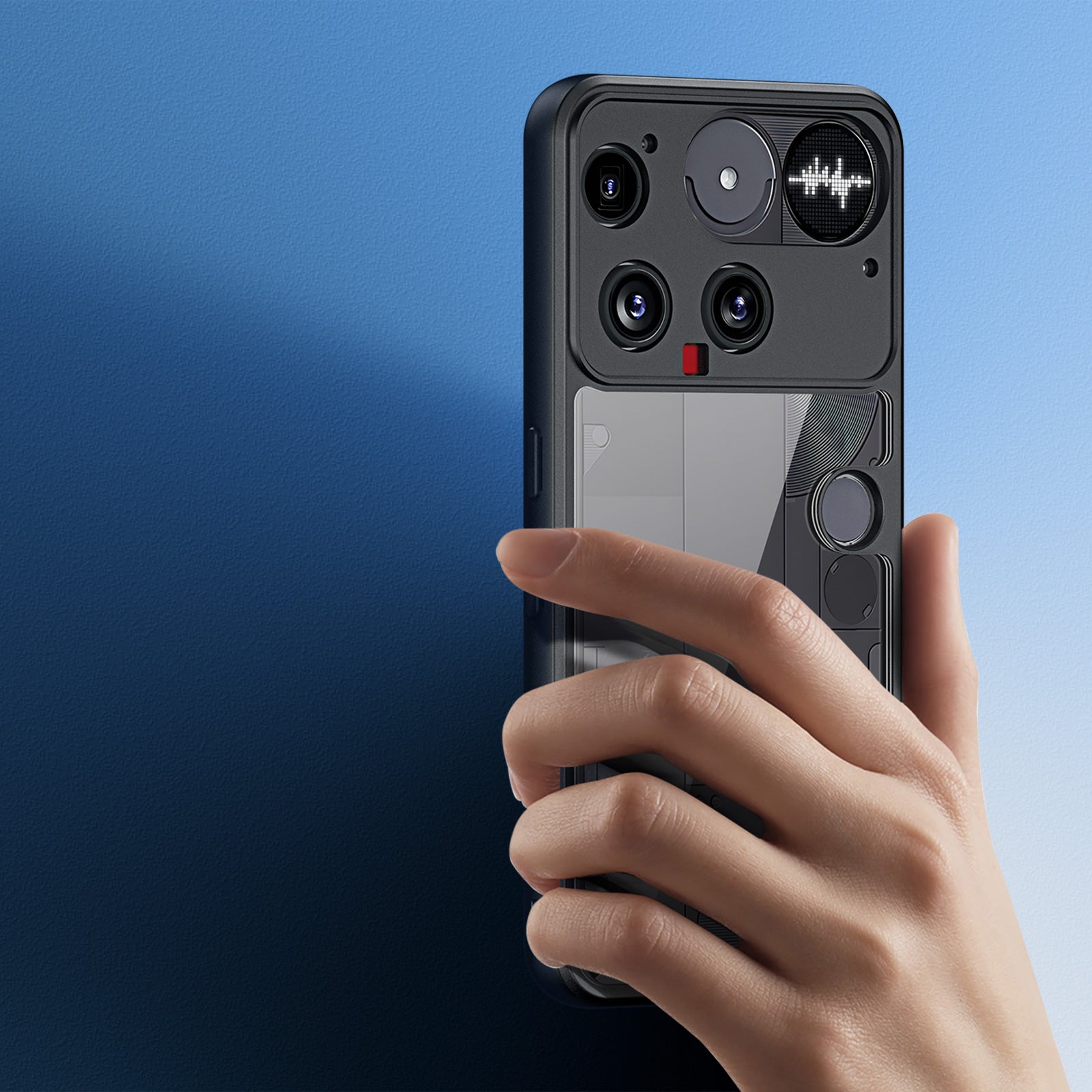 Handyhülle für Nothing Phone 3, Dux Ducis Aimo, Schwarz-Transparent