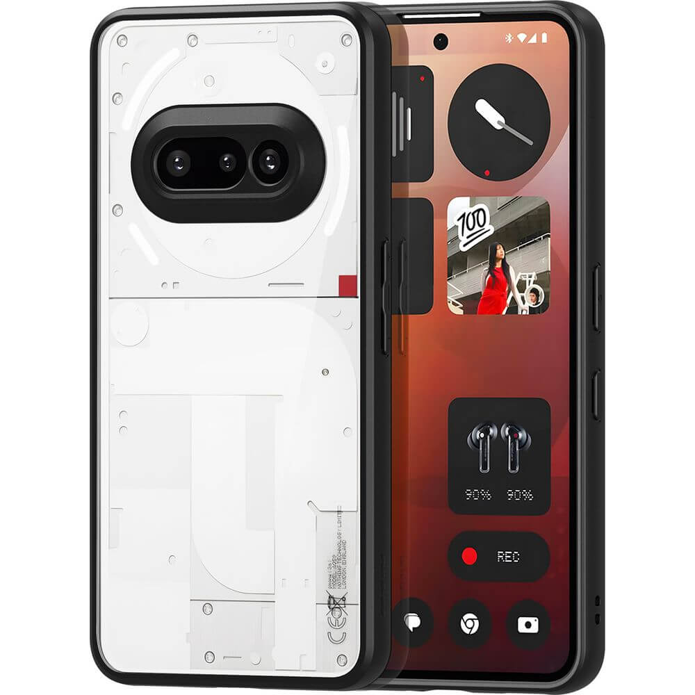 Handyhülle für Nothing Phone 3a, Dux Ducis Aimo, Transparent mit Schwarzem Rahmen