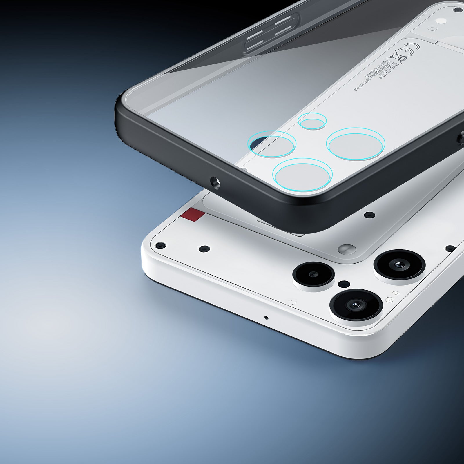 Handyhülle für Nothing Phone 3a Lite, Dux Ducis Aimo, Transparent mit Schwarzen Rahmen