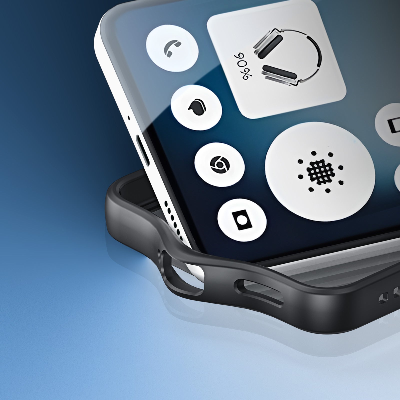 Handyhülle für Nothing Phone 3a Lite, Dux Ducis Aimo, Transparent mit Schwarzen Rahmen