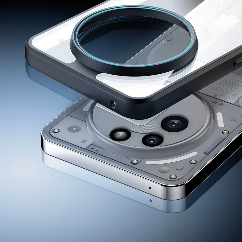 Handyhülle für Nothing Phone 3a Pro, Dux Ducis Aimo, Transparent mit Schwarzem Rahmen