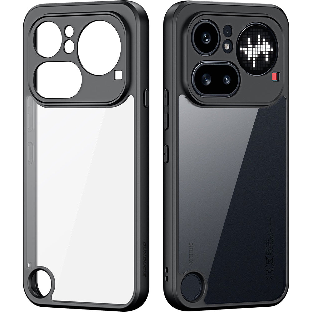 Handyhülle für Nothing Phone (4a) Pro, Dux Ducis Aimo, Transparent mit Schwarzen Rahmen