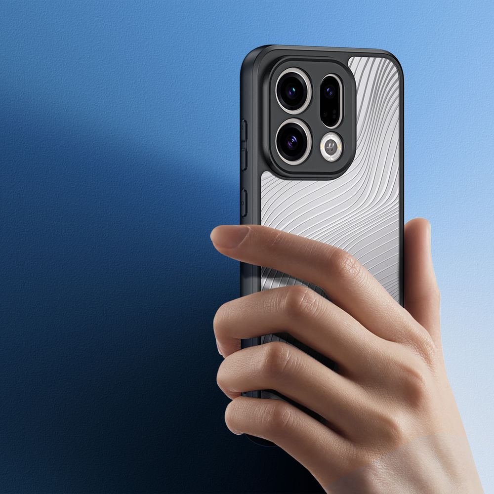Handyhülle für Oppo Find X9, Dux Ducis Aimo, Transparent mit schwarzen Rahmen