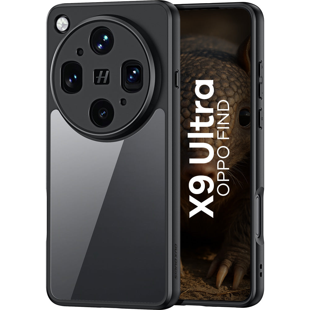 Handyhülle für Oppo Find X9 Ultra, Dux Ducis Aimo, Transparent mit schwarzen Rahmen