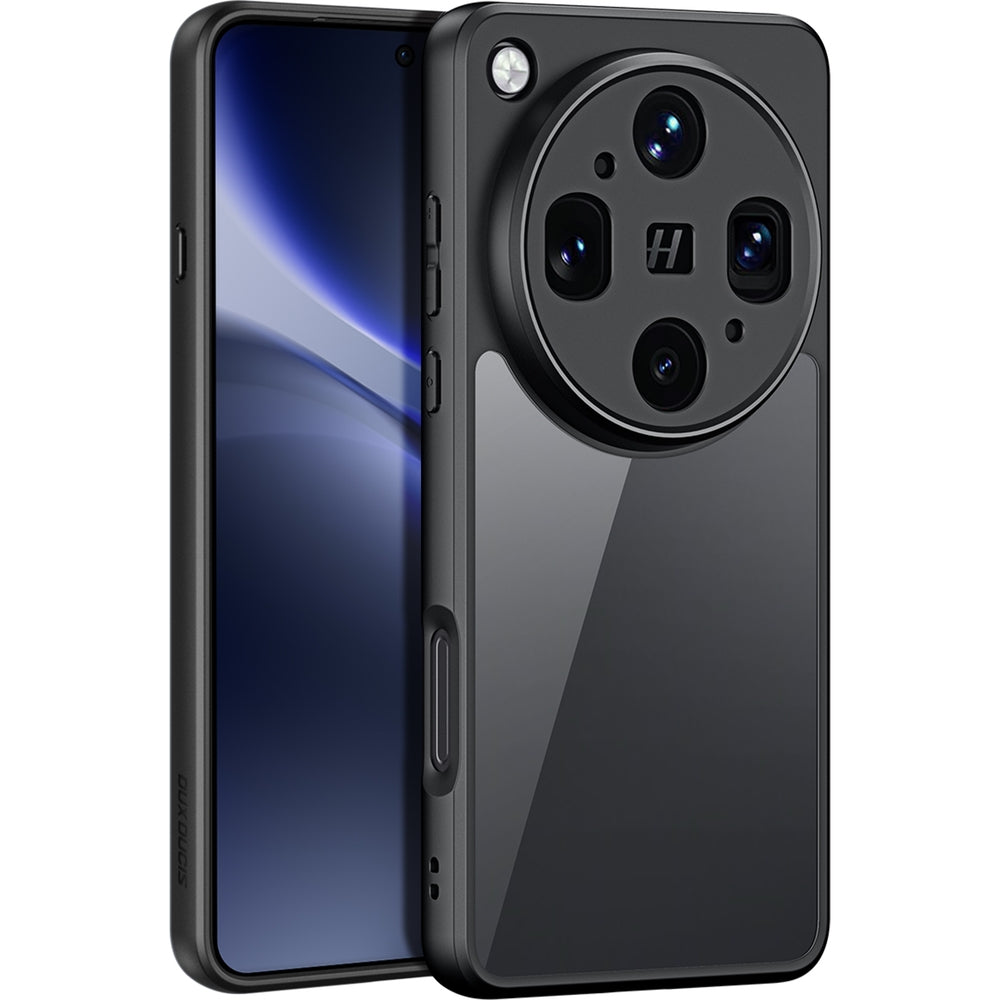 Handyhülle für Oppo Find X9 Ultra, Dux Ducis Aimo, Transparent mit schwarzen Rahmen