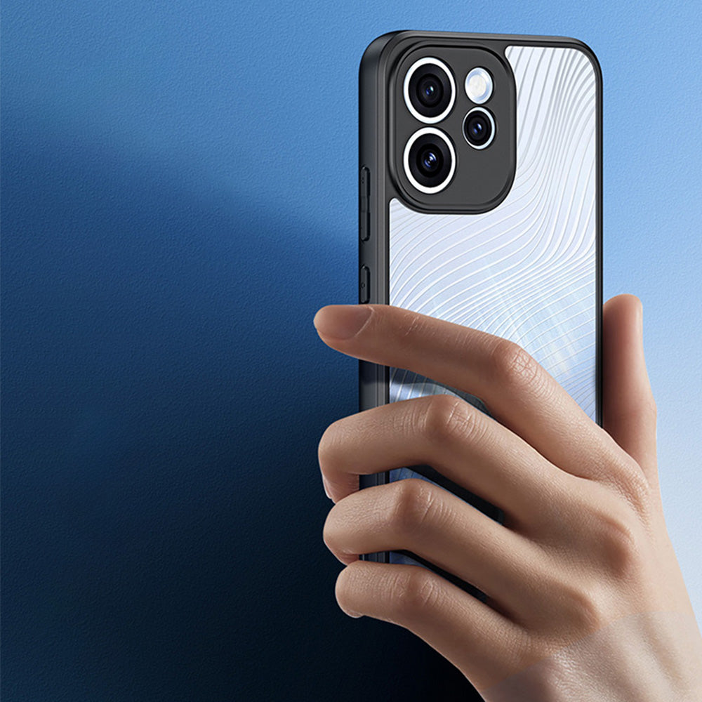 Handyhülle für Oppo Reno 15 F / 15 FS, Dux Ducis Aimo, Transparent mit Schwarzen Rahmen
