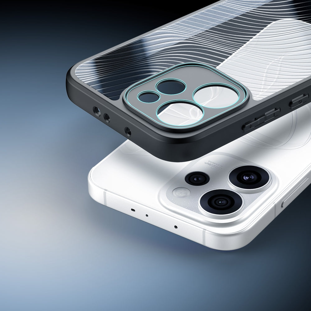 Handyhülle für Oppo Reno 15 Pro, Dux Ducis Aimo, Transparent mit Schwarzen Rahmen