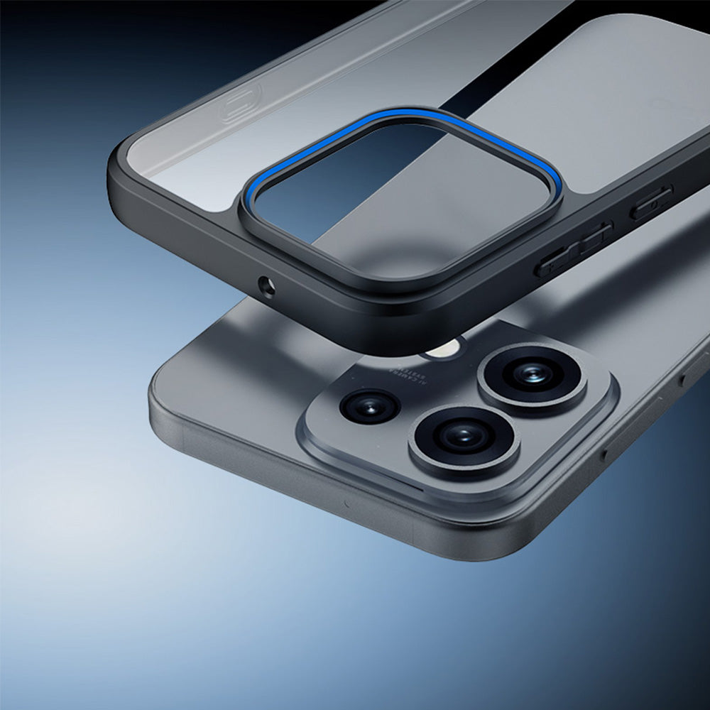 Handyhülle für Oppo Reno16 / Reno16 Pro, Dux Ducis Aimo, Transparent mit schwarzen Rahmen