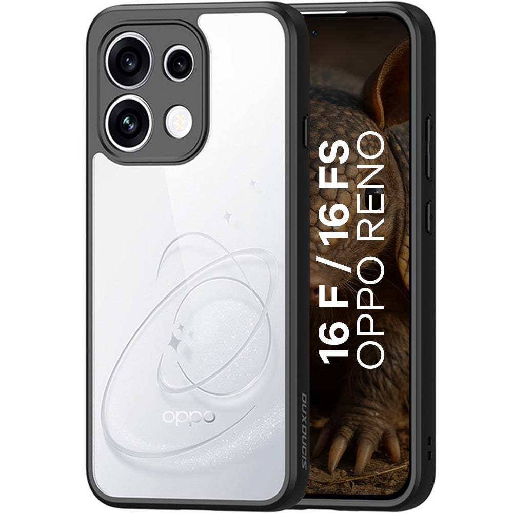 Handyhülle für Oppo Reno16 F / Reno16 FS, Dux Ducis Aimo, Transparent mit schwarzen Rahmen