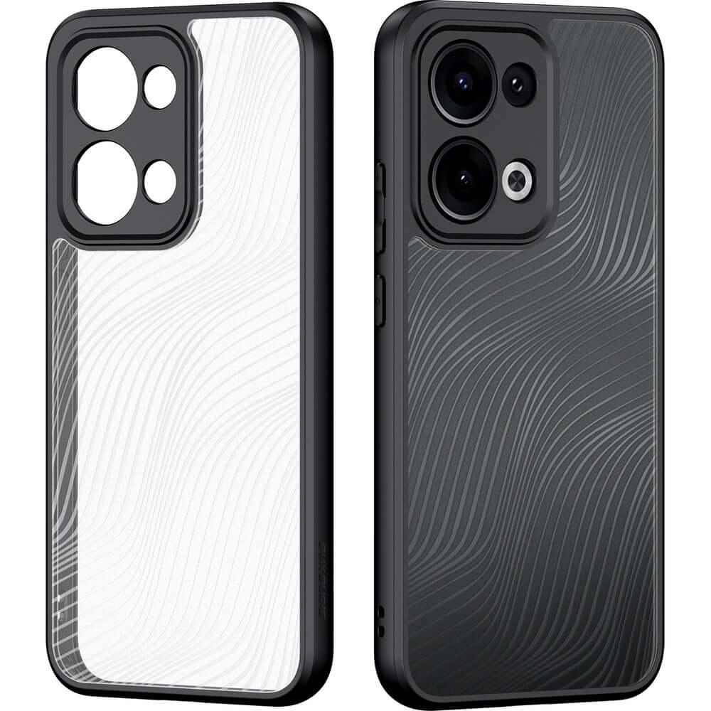 Handyhülle für Oppo Reno13, Dux Ducis Aimo, Transparent mit Schwarzem Rahmen