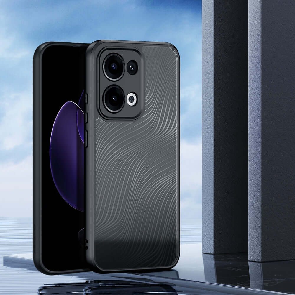 Handyhülle für Oppo Reno13, Dux Ducis Aimo, Transparent mit Schwarzem Rahmen
