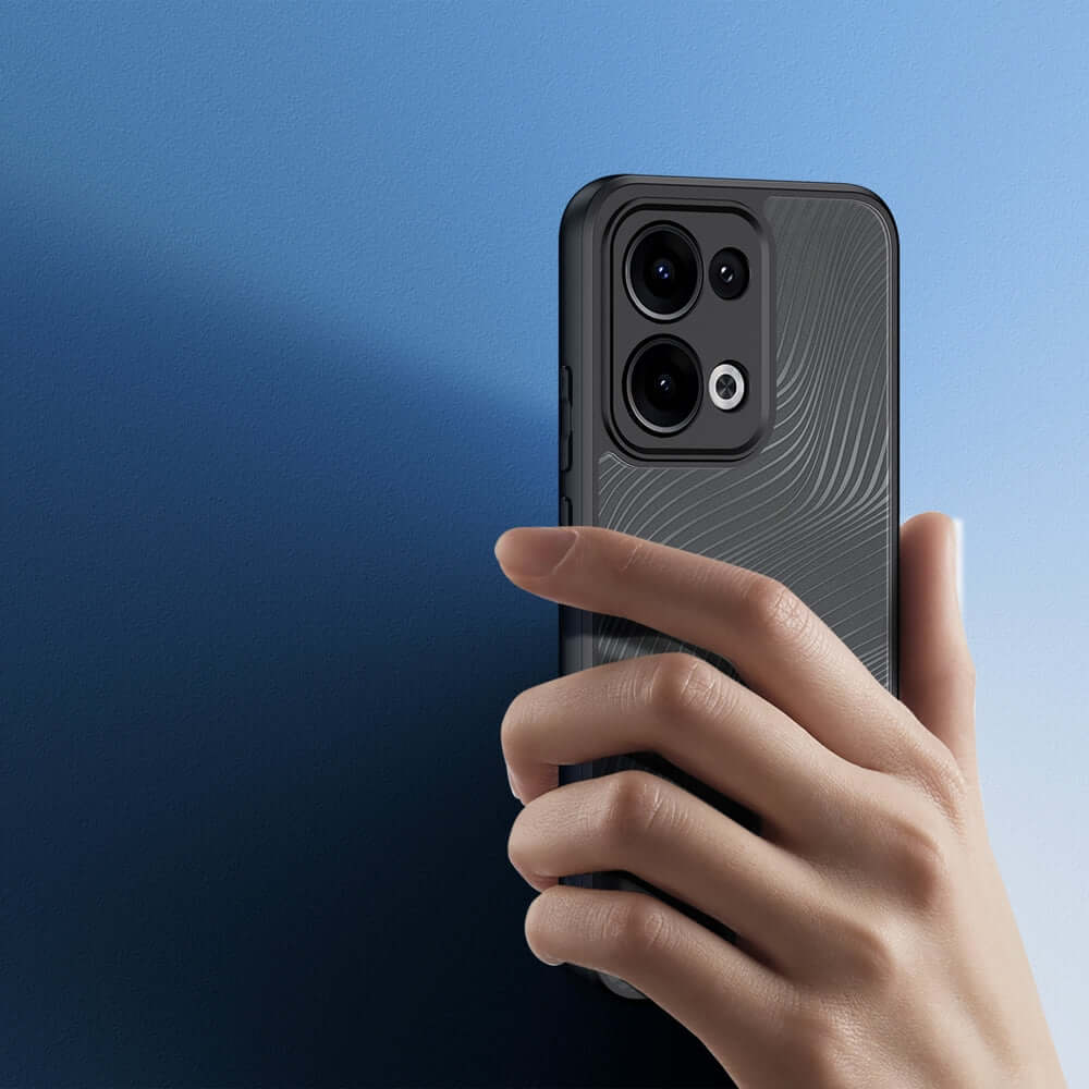 Handyhülle für Oppo Reno13, Dux Ducis Aimo, Transparent mit Schwarzem Rahmen